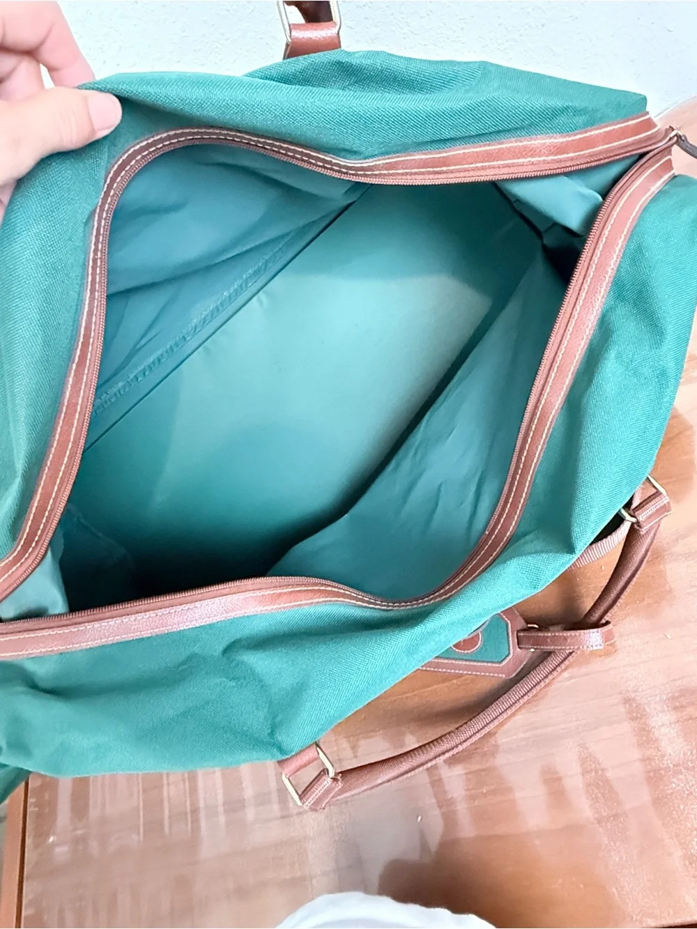 Ralph Lauren Fragrances Green Nylon Weekender Bag